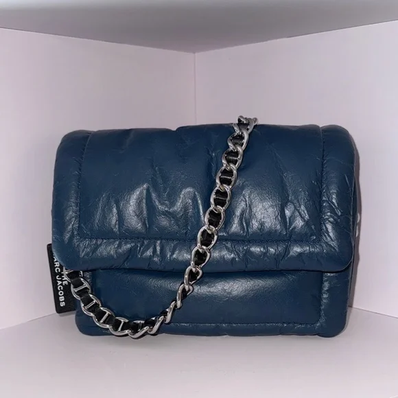 The Marc Jacobs Blue Pillow Bag- 8" W & about 6" H & 2" D - Picture 1 of 10